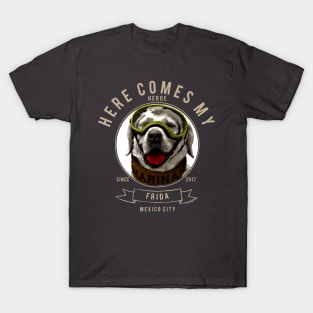 Frida the Mexican Rescue Dog Engraving T-Shirt